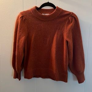 Madewell burnt orange crew neck sweater. Size small.